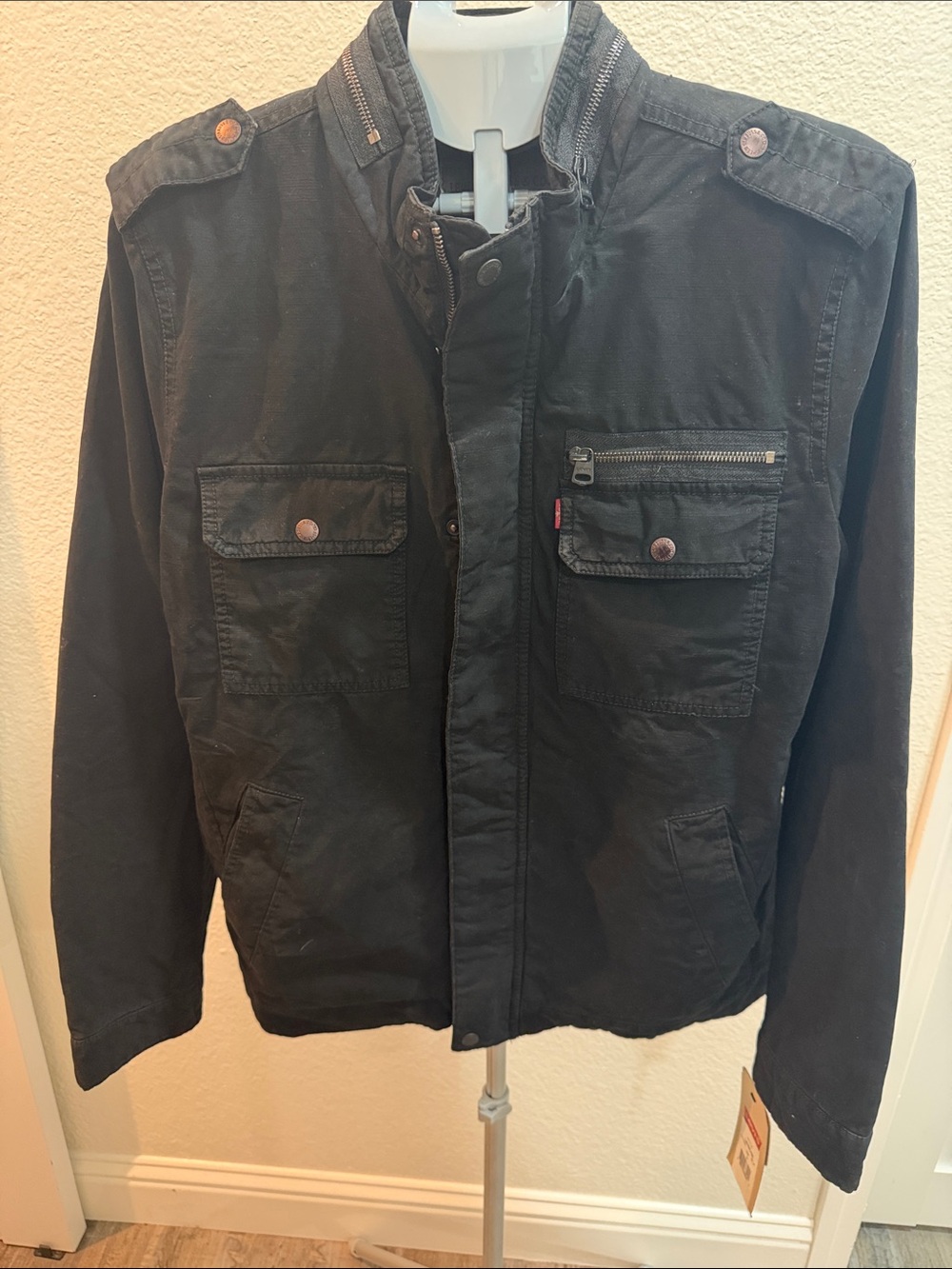 Levi's Black Military-Style Field Jacket